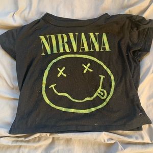 Medium cropped nirvana band tee